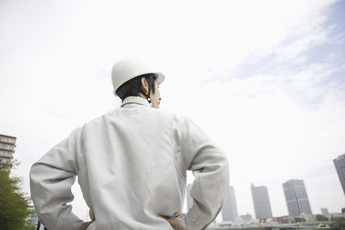 作業服の人